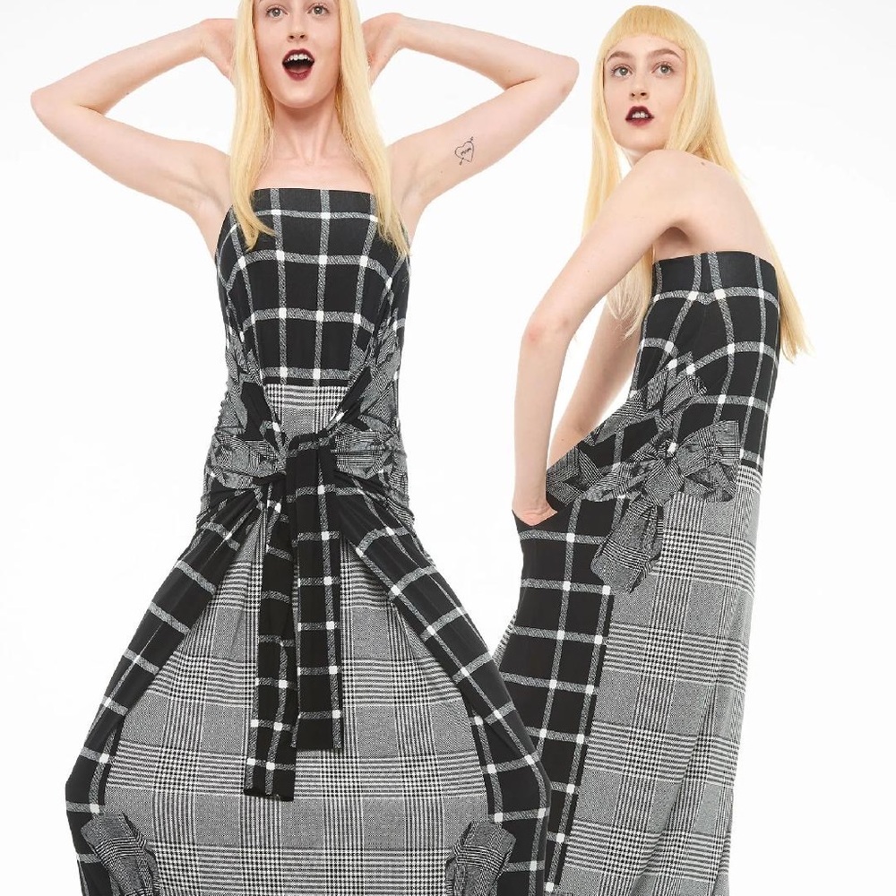 RARE GLEN PLAID All in one gown by Kamali